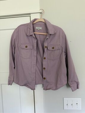 Love Tree Denim Light Purple Overshirt Jacket